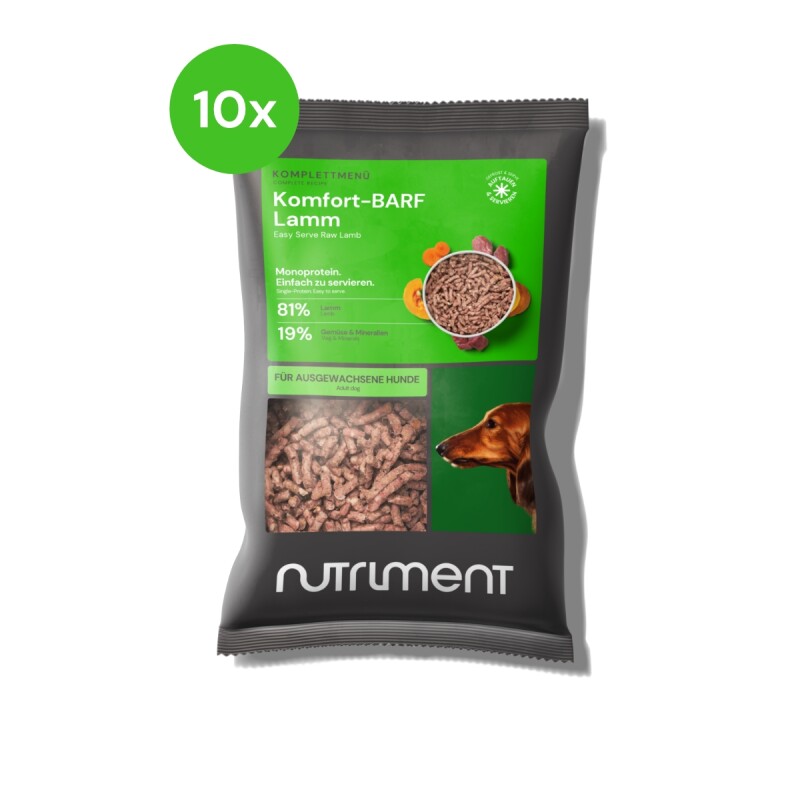 Nutriment Komfort-BARF Menü Lamm, Kürbis & Chicorée 10x1 kg