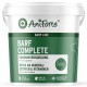 Behälter von AniForte BARF Complete, einem Rundum-Supplement für Haustiere, reich an Mineralien und Vitaminen, hergestellt in Deutschland.