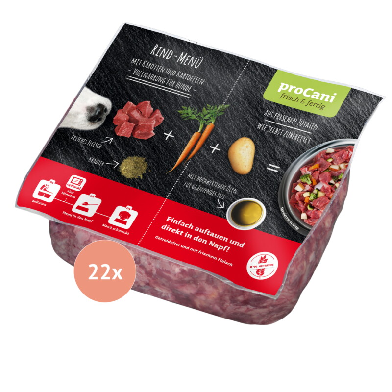 ProCani Rind Menü - frisch&fertig 22x500 g
