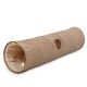 Katzentunnel XXL mit Kuschelfell beige