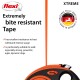 Flexi XTREME dog leash, featuring an orange bite-resistant tape, with text highlighting its durability and suitability for strong, agile dogs.