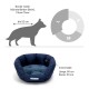 Hundebett von Doctor Bark, geeignet für Rassen wie Border Collie und Chow Chow, Maße 60 cm Länge, 50 cm Breite.