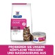 Verpackung von Hill's Prescription Diet Gastrointestinal Biome Katzenfutter mit einer braun gestreiften Katze und einer Dose, mit deutschem Text über das Futter.