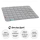Grau Haustiermatte mit gestepptem Design, beschriftet mit "Doctor Bark", mit Text über Haltbarkeit, Hygiene und Waschbarkeit bis zu 95°C.