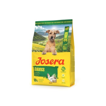 Josera Balance Senior Hundefutterbeutel mit Huhn & Reis, Anti-Aging, niedriger Proteingehalt, Herzunterstützung, deutsche Qualität, alle Größen, 69 % tierisches Protein.