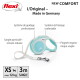 Laisse pour chien Flexi L'Original en turquoise, avec une poignée ergonomique, une sangle robuste et un système de freinage confortable ; adaptée aux chiens jusqu'à 12 kg.