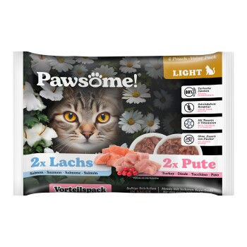 Pawsome Adult Light Pute & Lachs 4x85 g