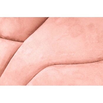 Weiches rosa Haustierbett mit glatter, plüschiger Textur und geschwungenem Design, ideal für den Komfort und die Entspannung von Haustieren.