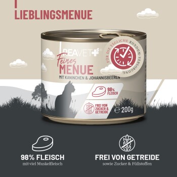 Feines Menue Kaninchen 6 x 200g