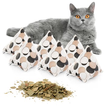 Canadian Cat Company Catnipspielzeug 6x Schmusepyramide Kreise