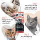 Bugalugs Floh- & Zecken-Shampoo für Katzen: Flasche mit Cartoon-Katze. Anwendung: einweichen, auftragen, massieren, ausspülen und trocknen.