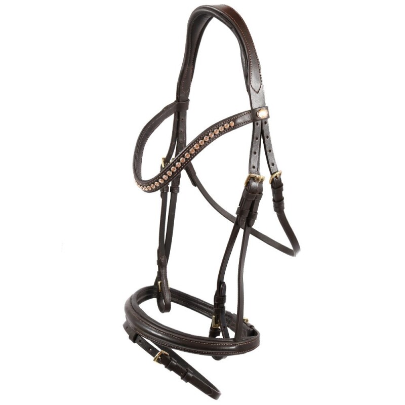 Hans Melzer Horse Equipment Hans Melzer Trense Mechtersen braun/messing WB (Warmblut)