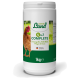 Behälter von HühnerLand 4 in 1 Komplett-Hühnervitamin, 1kg, mit einem Bild einer Henne und Text auf Deutsch über Unterstützung des Immunsystems und der Verdauung.