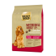 Sack Gold Medium Adult Hundefutter (11-25 kg) mit der Aufschrift "Sensitive", mit einem Hund und dem Text "Mit Pferd & Tapioka."