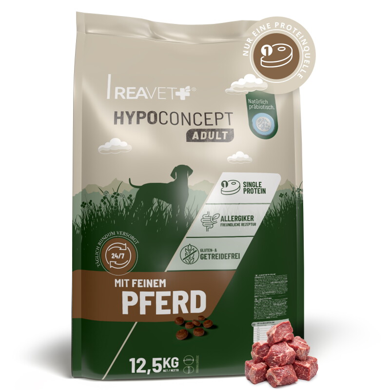 REAVET Hundetrockenfutter Hypoconcept – Pferd | 12,5kg