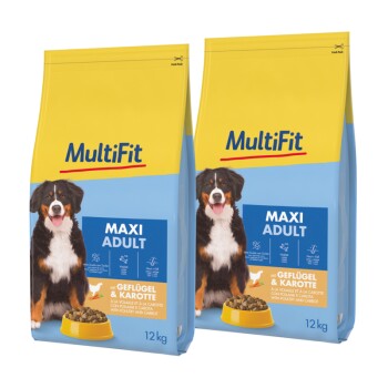 Trockenfutter Hund Adult, Maxi, mit Geflügel & Karotte 2x12 kg