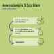 Anwendung in 3 Schritten: 1. Gut schütteln. 2. Auf Laufwege sprühen. 3. Ameisenfrei.