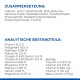 Zutaten- und Nährwertinformationen für Haustierfutter auf Deutsch, die Komponenten wie Hühnermehl, Mais und die Vitamine A, D3, E, C auflisten.