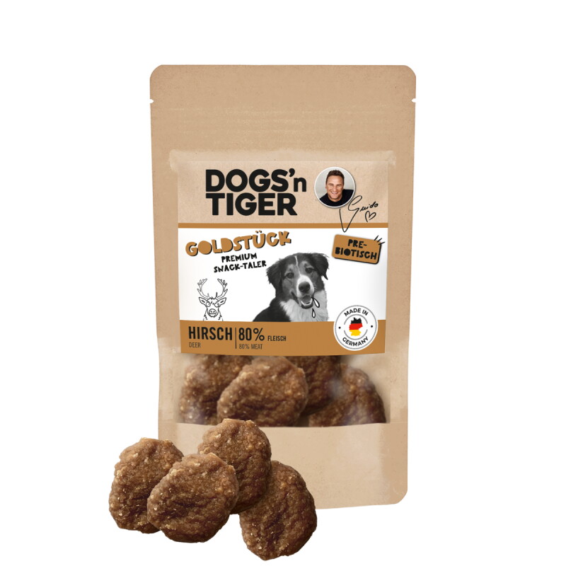 Dogs'n Tiger Goldstück Snacks Hirsch 20x75 g