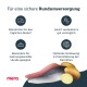 Mera Hundefutter-Werbung, die Fisch und Kartoffeln zeigt und vollständige Ernährung, Verdaulichkeit und Eignung für empfindliche Hunde betont.