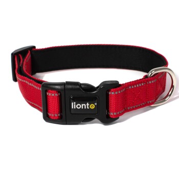 Lionto verstellbares Hundehalsband rot XL