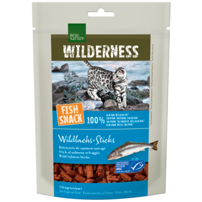 REAL NATURE WILDERNESS Snack Poisson Bâtonnets de saumon sauvage, 35 g