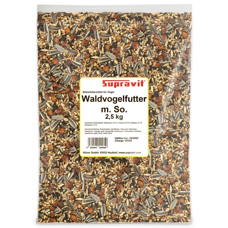 Supravit Waldvogelfutter mit Sonnenblumenkernen 2,5 kg
