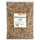 Supravit-Beutel mit Waldvogelfutter m. So., 2,5 kg — transparente Verpackung zeigt Sonnenblumenkerne, Hirse und Mischgetreide; weißes Etikett
