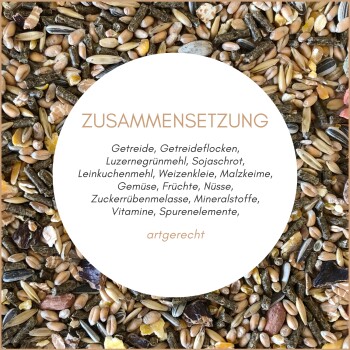 Supravit Nagetierfuttermischung mit Samen, Körnern und Pellets für Kaninchen, Hamster, Meerschweinchen, Ratten und Mäuse.