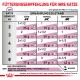 Fütterungsempfehlung für Katzen: Tabelle mit Gewicht (2-8 kg) und Futtermenge für dünne, normale und übergewichtige Katzen.