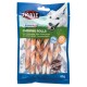 Trixie DentaFun Chewing Rolls dla psów, z piersią z kurczaka, bezglutenowe, 0% dodanego cukru, opakowanie 80g, z obrazkiem psa.
