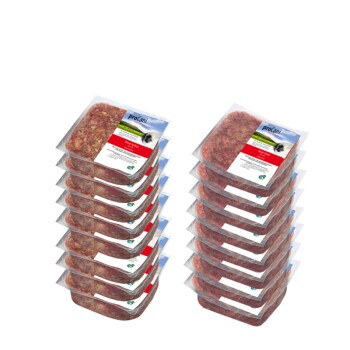 ProCani BARF-Paket pur Select + Vital Rind Paket 16×500 g
