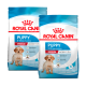 Royal Canin Welpenfutterbeutel für mittelgroße Rassen, geeignet für Welpen im Alter von 2-12 Monaten, mit einem Erwachsenengewicht von 11-25 kg.