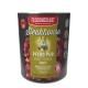 Dose FLEISCHESLUST Steakhouse Tierfutter mit Aufschrift 'Pferd Pur / Pure Horse Sensitiv' und Pferdeskizze, 72% Fleisch, 0% Getreide
