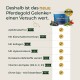Werbung für Pferdegold Gelenke+: Produktkanister, Checkliste neuer Funktionen mit Häkchen und 'NEU'-Etiketten.