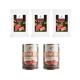 Drei Packungen Wildfang Huhn rohes Hundefutter und zwei Dosen Wildfang Lamm Pur B.A.R.F. Qualitäts-Hundefutter.