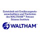 Logo des WALTHAM™ Petcare Science Institute mit Text in Deutsch, der besagt, dass es mit Ernährungswissenschaftlern und Tierärzten entwickelt wurde.