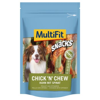 MultiFit Chick ’n‘ Chew Huhn mit Spinat 2x160g