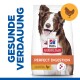 Hill's Science Plan Hundefutterbeutel mit einem glücklichen Border Collie, beschriftet mit "Perfekte Verdauung" mit Huhn und braunem Reis.