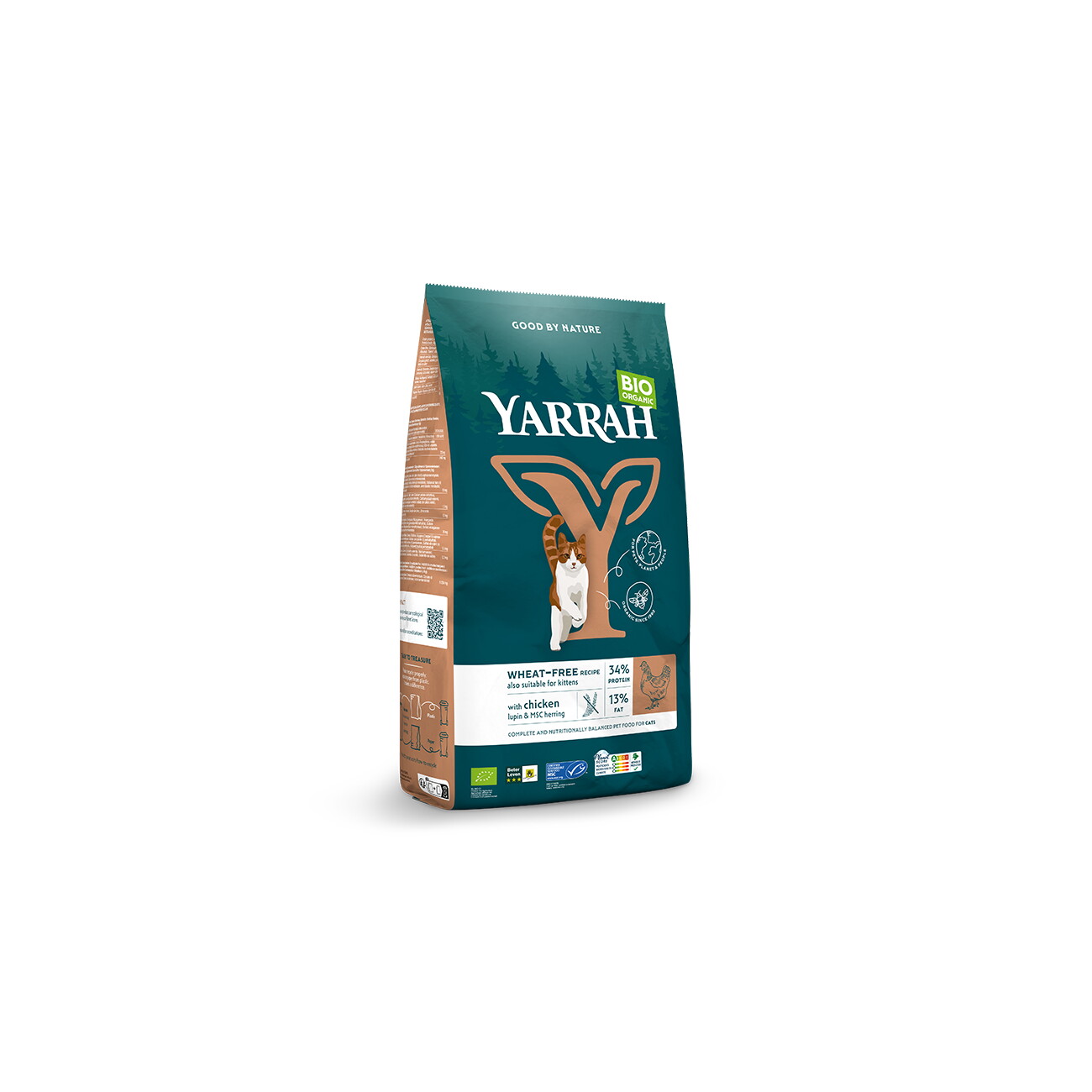 Yarrah Bio Trockenfutter für Katzen Adult/Kätzchen Huhn & Fisch (MSC) 2,4 kg