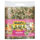 MultiFit Heidepark 1 kg Einstreu für Kleintiere, Abbildung von Kaninchen, Meerschweinchen, Hamster, Chinchilla und pflanzlicher Einstreu.
