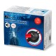 Verpackung einer Aquarienluftpumpe mit blauem Hintergrund und Blasen, Produktname "Aquarien-Luftpumpe," und einem Dual-Channel-Symbol.