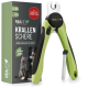 Tiernagelknipser mit einem grünen und schwarzen ergonomischen Griff, verpackt in einer Box, die "REAVET care me KRALLEN SCHEERE" und "Für Tierliebhaber" beschriftet ist.