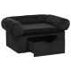Hundesofa Plüsch mit Schublade 75x50x38cm schwarz