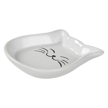 Happy Kitty Ceramic Bowl white