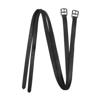 Schwarze Leder-Hundeleine mit zwei Metallverschlüssen an den Enden, entworfen für Haltbarkeit und Stil.
