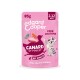 Sachet rose Edgard Cooper 85 g pour chatons étiqueté « Canard et Poulet en sauce » (canard et poulet), « Pour chatons 2–12 mois ».