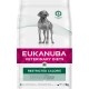 Torba Eukanuba Veterinary Diets z szarym psem, oznaczona "Restricted Calorie", promująca wsparcie dietetyczne dla utraty wagi, 5 kg.