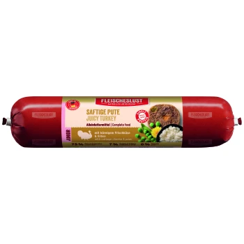 Nassfutter Hund Junior Futterbox Saftige Pute 8x400g