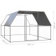 Hühnerkäfig mit Teilüberdachung 3 m, 4 m, 2 m